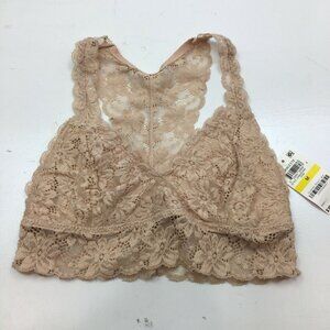 Jenni by Jennifer Moore Lace Racerback Bralette, Medium, Beige